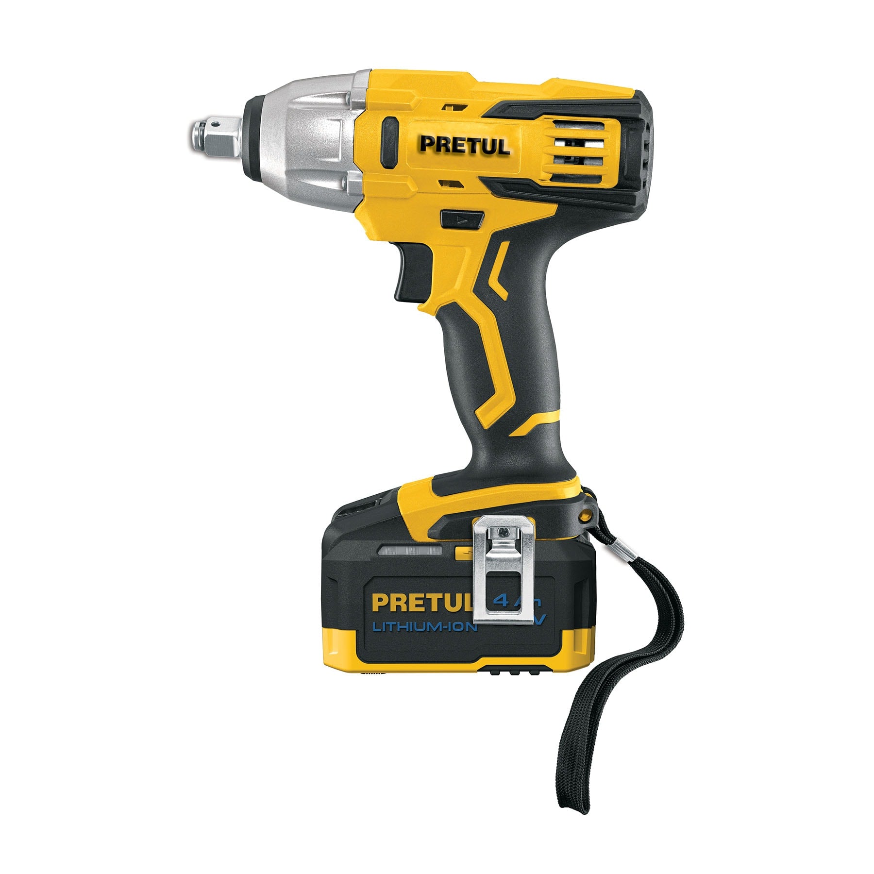 Llave de impacto 1/2", 20V, 155 lb/ft, 1 batería 4Ah, Pretul