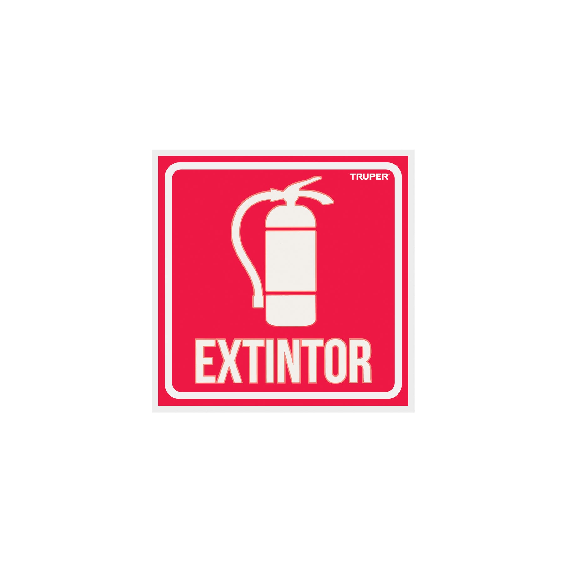 Letrero de señalización "EXTINTOR", 19 x 19 cm, Truper