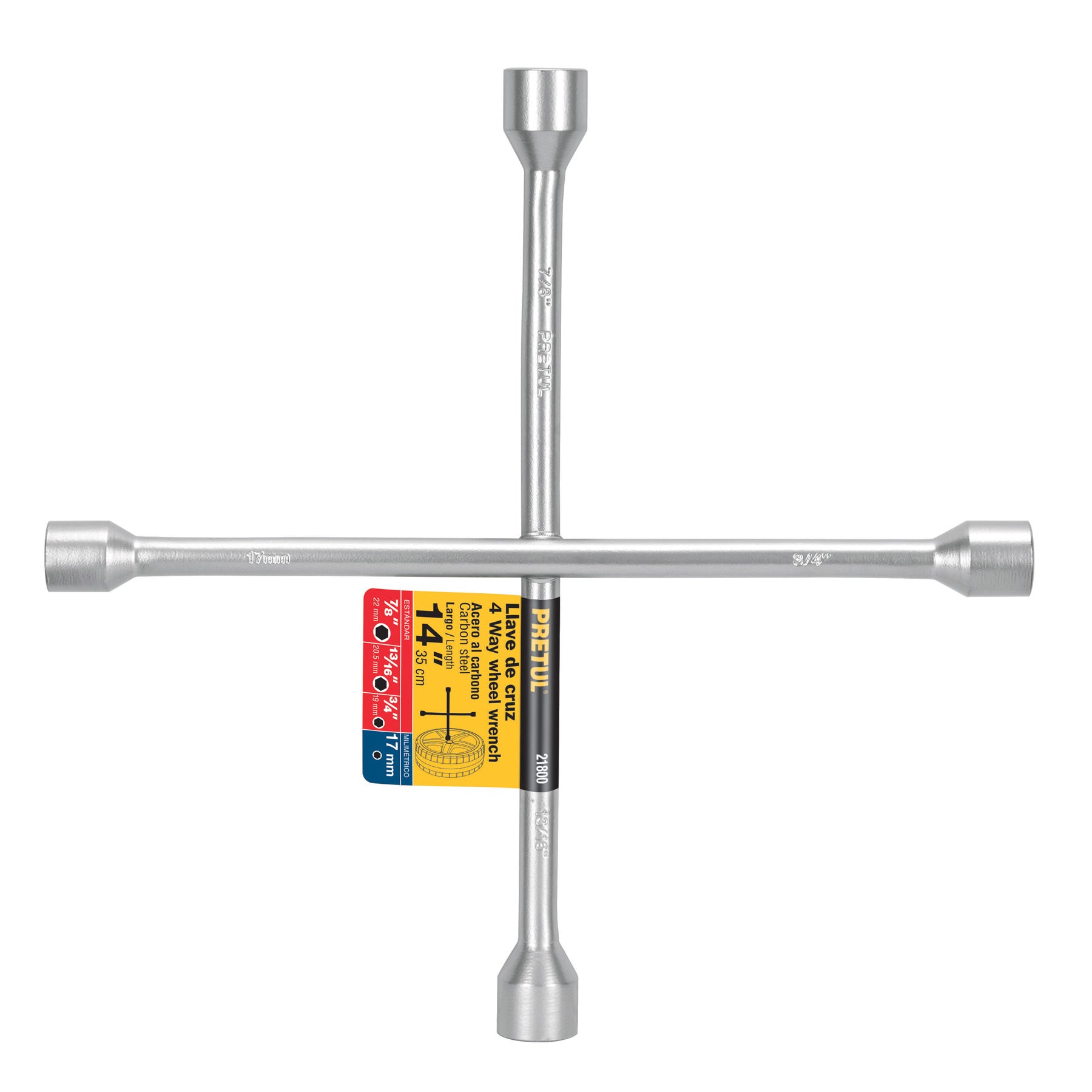 Llave de cruz para automóviles y camionetas, 14" Pretul
