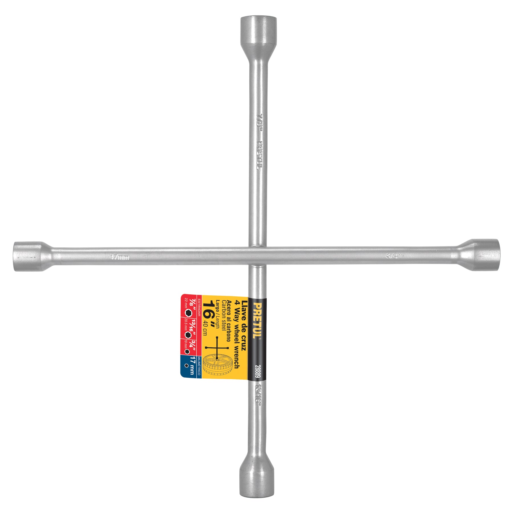 Llave de cruz para automóviles y camionetas, 16" Pretul