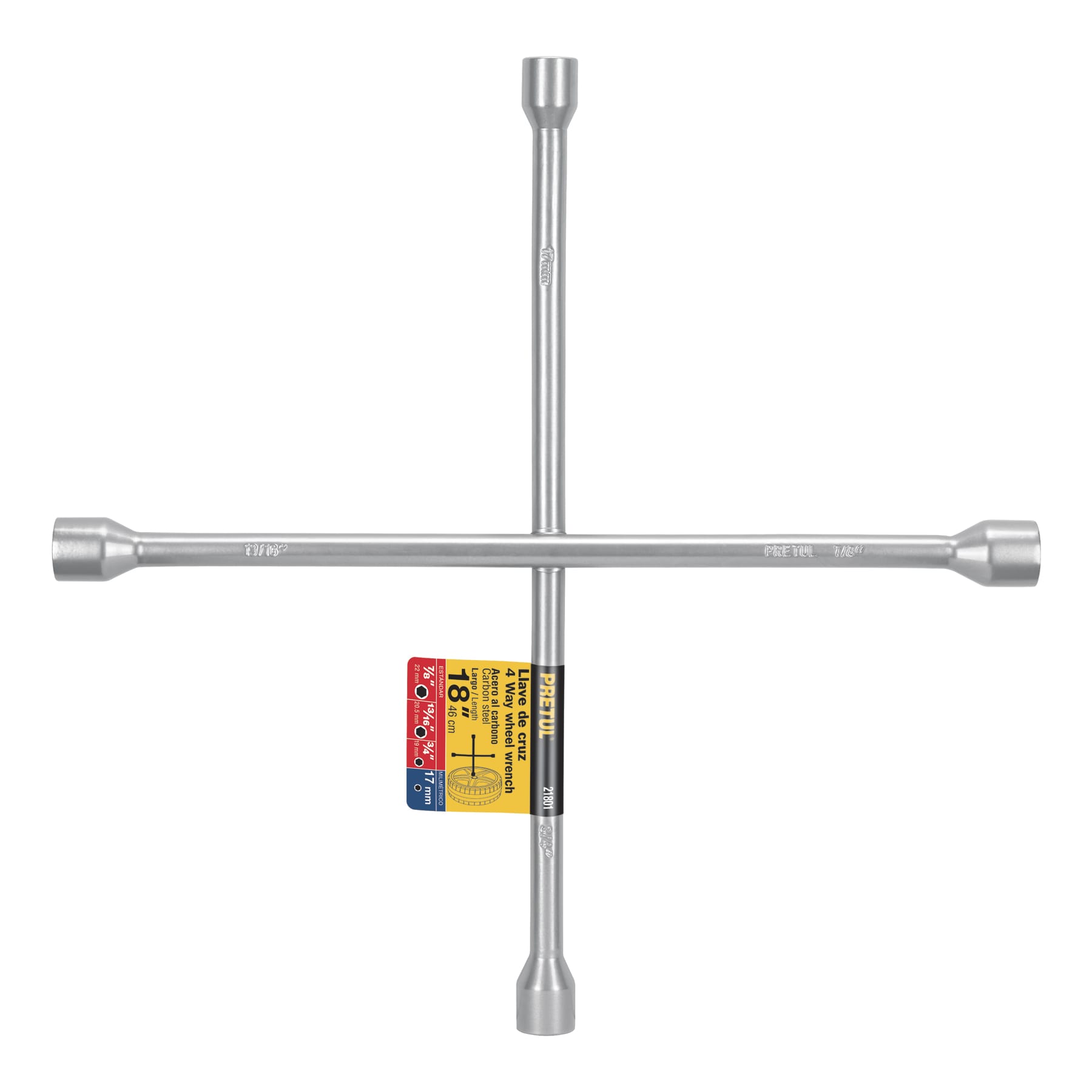 Llave de cruz para automóviles y camionetas, 18" Pretul