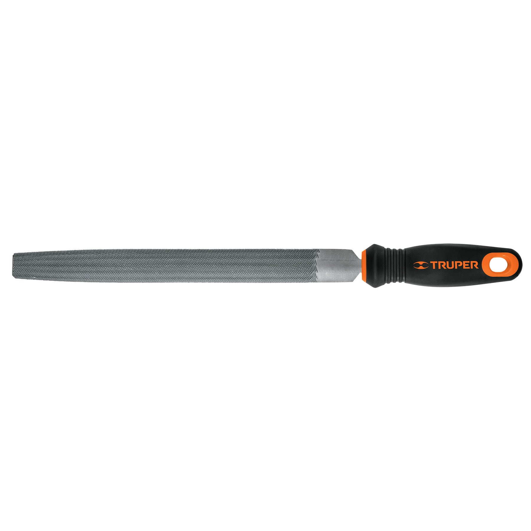 Lima media caña bastarda 10" mango doble inyección, Truper