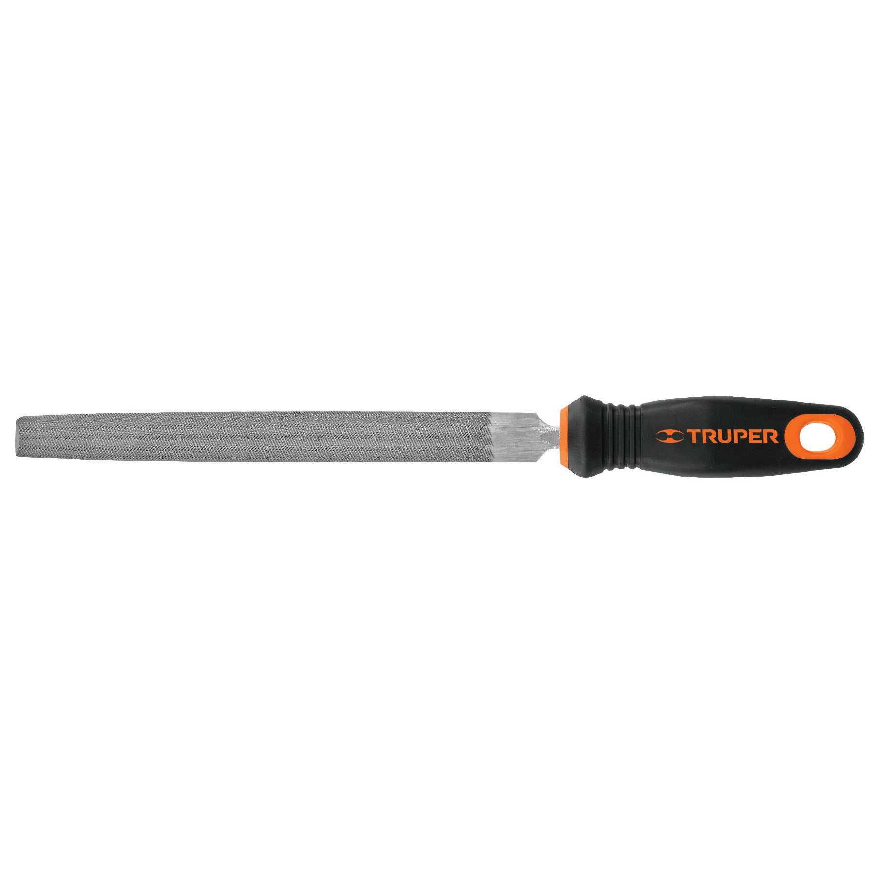 Lima media caña bastarda 8" mango doble inyección, Truper