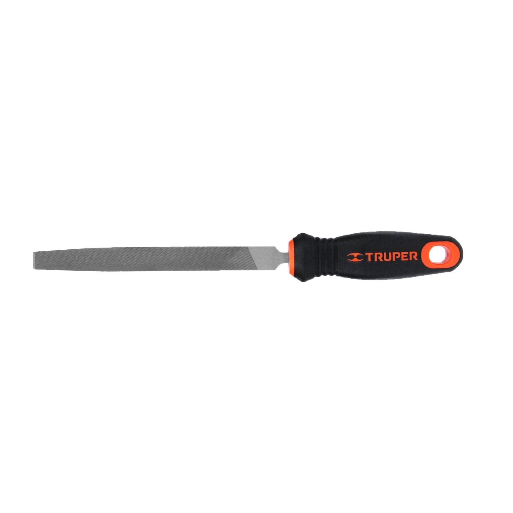 Lima plana bastarda 6" con mango doble inyección, Truper