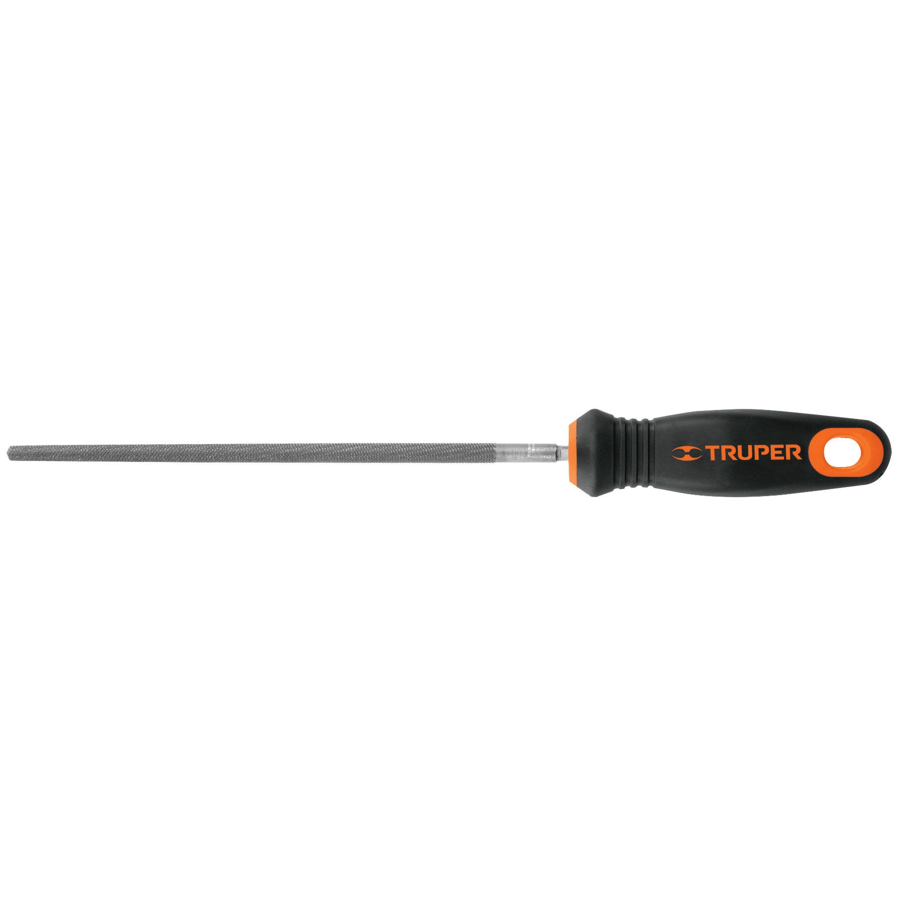 Lima redonda bastarda 8" con mango doble inyección, Truper