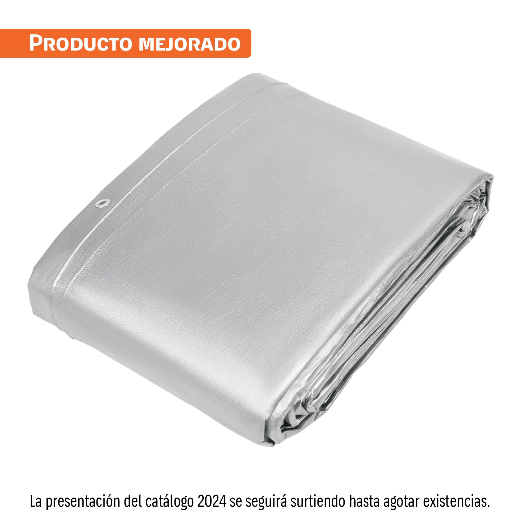 Lona de polietileno reforzada 7x10 m, gris, 180g/m2, Truper