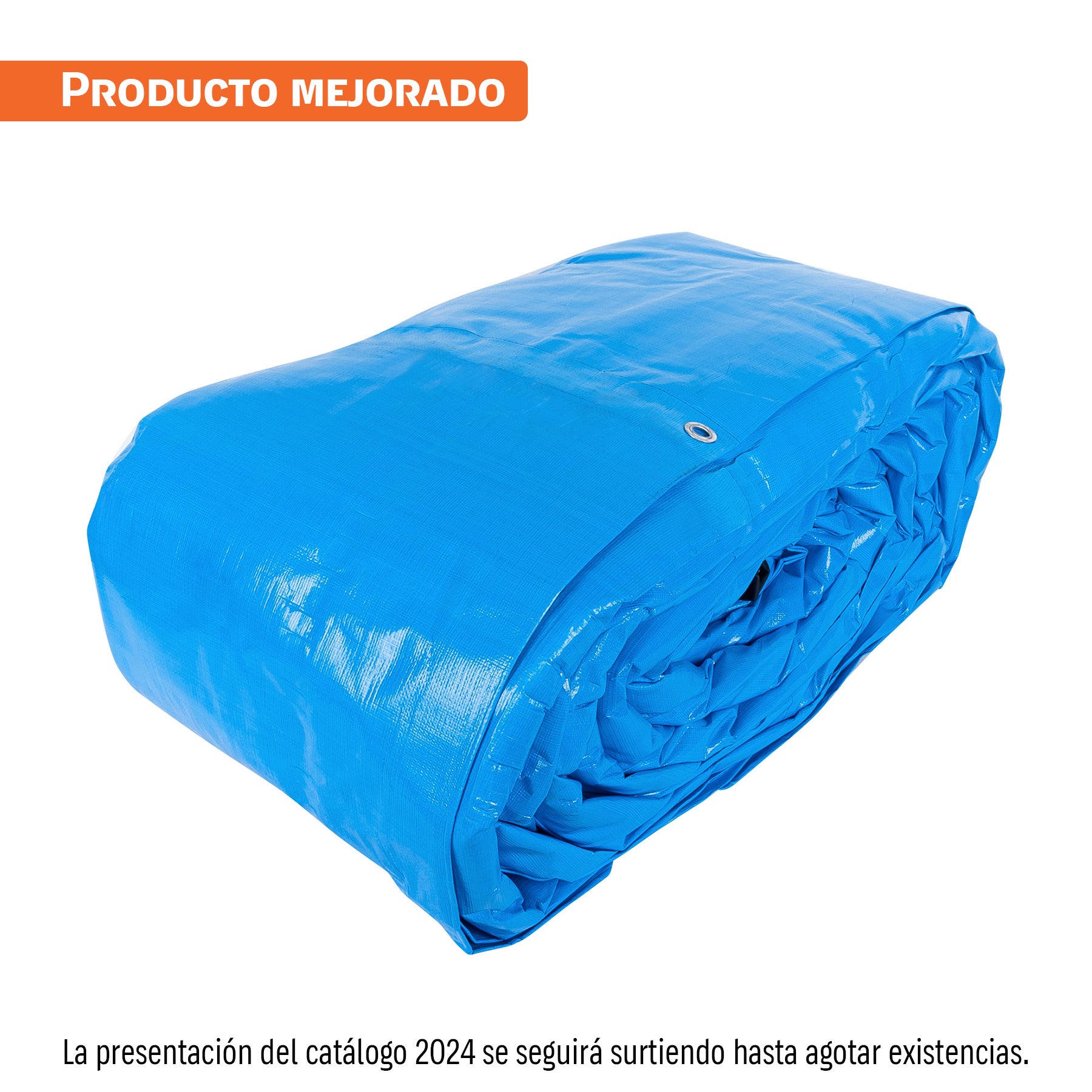 Lona de polietileno reforzada 9x14 m, azul, 180g/m2, Truper