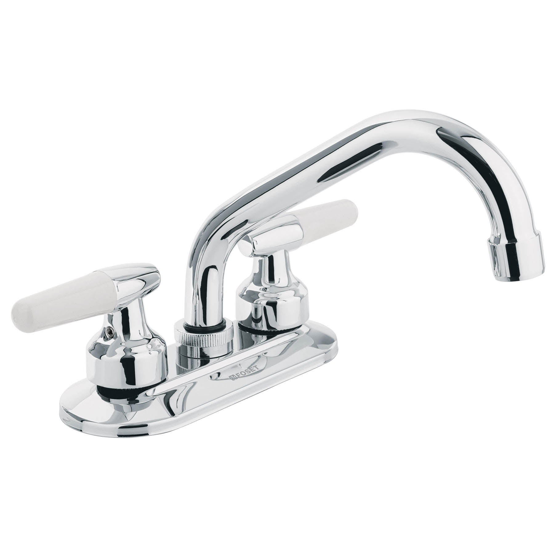 Mezcladora 4" para lavabo, cuello tubular, manerales cono, Foset, M-070I, 47687
