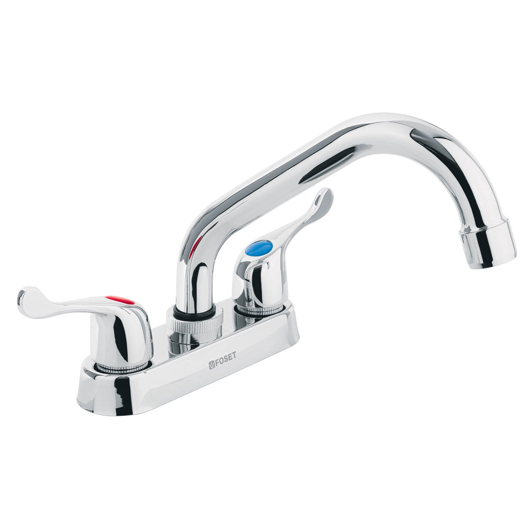 Mezcladora 4" para lavabo, tubular, manerales palanca, Foset, M-070P, 47686