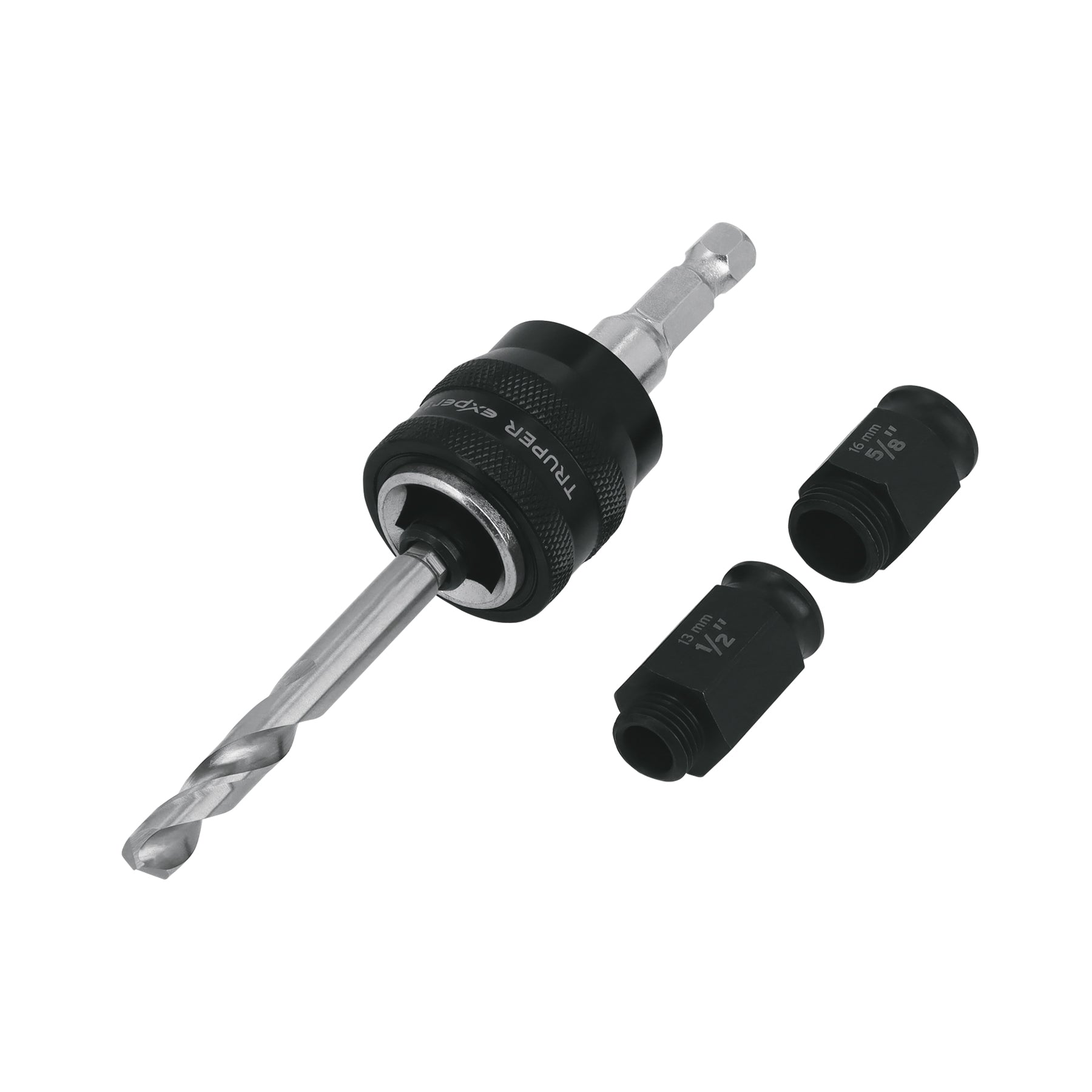 Mandril de cambio rápido con adaptadores y broca, Truper