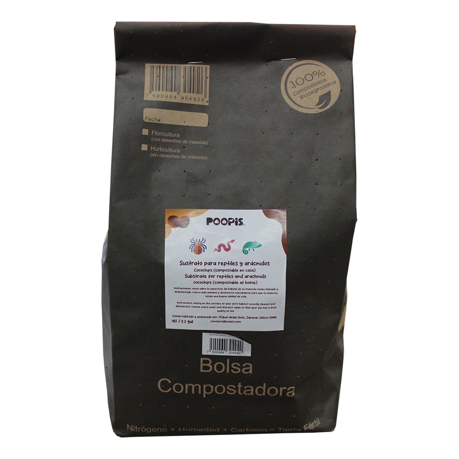 Sustrato para reptiles o arcnidos (coco chips - polvillo) 9lts