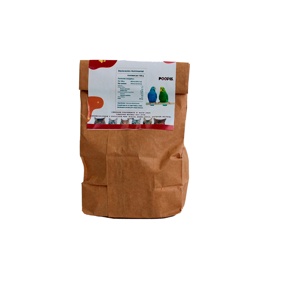 Snack saludable manzana deshidratada bolsa 100gr