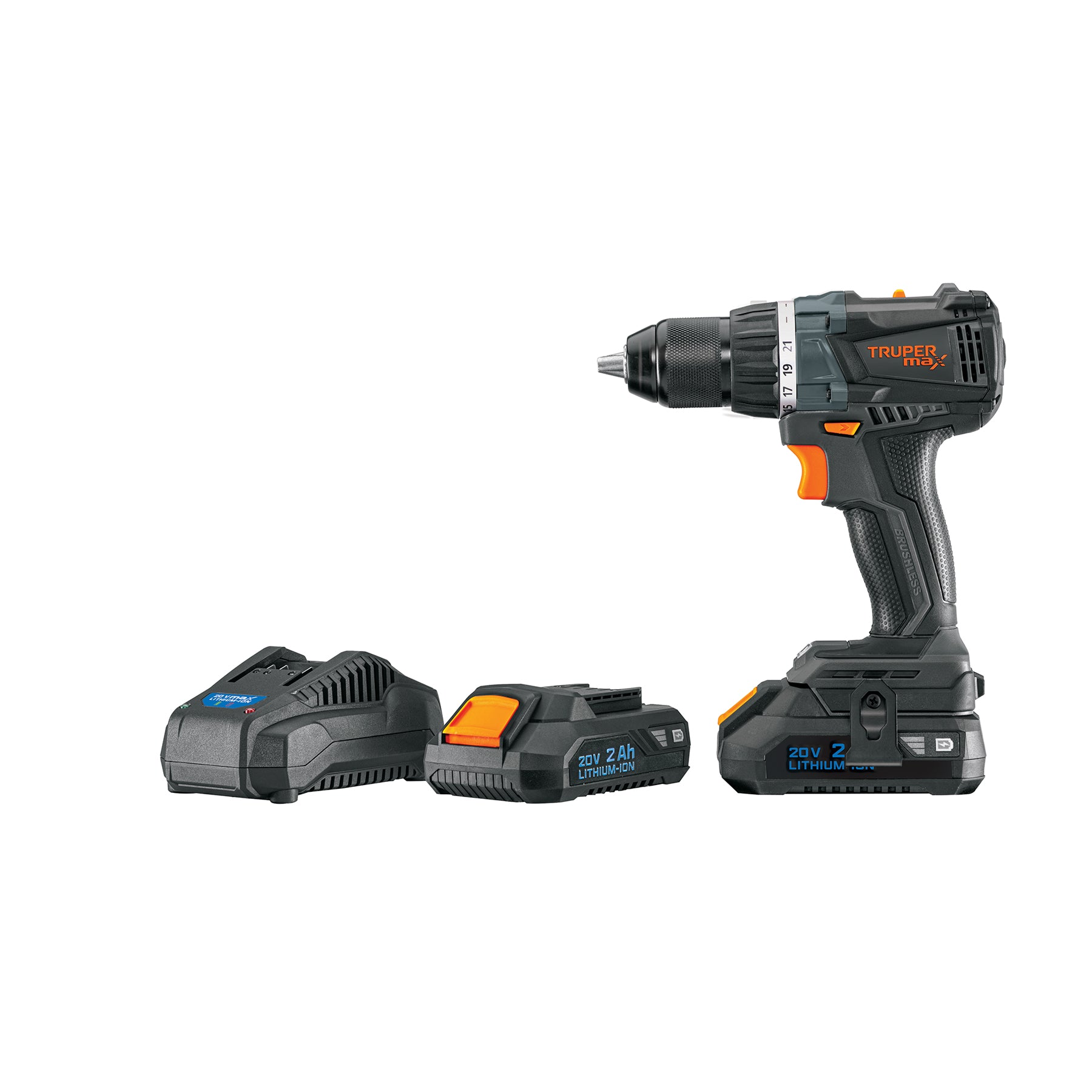 Taladro 1/2", 20V, 2 baterías 2Ah, MAX