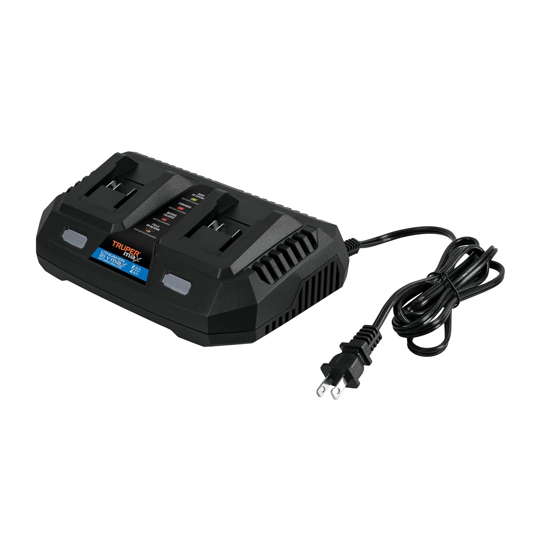 Cargador dual de baterías de ion litio 20V, Truper MAX