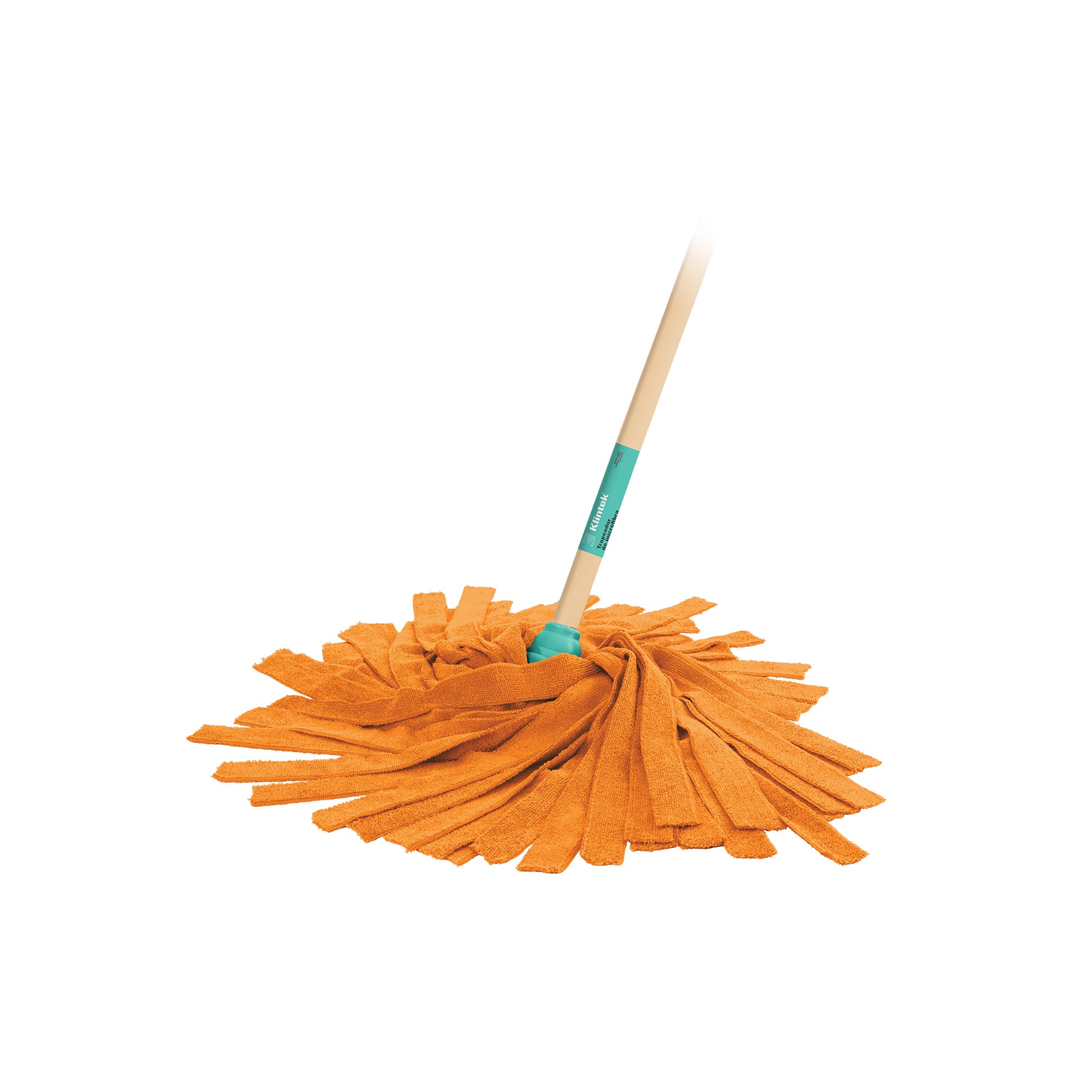 Trapeador de microfibra tipo toalla, bastón 120 cm, Klintek
