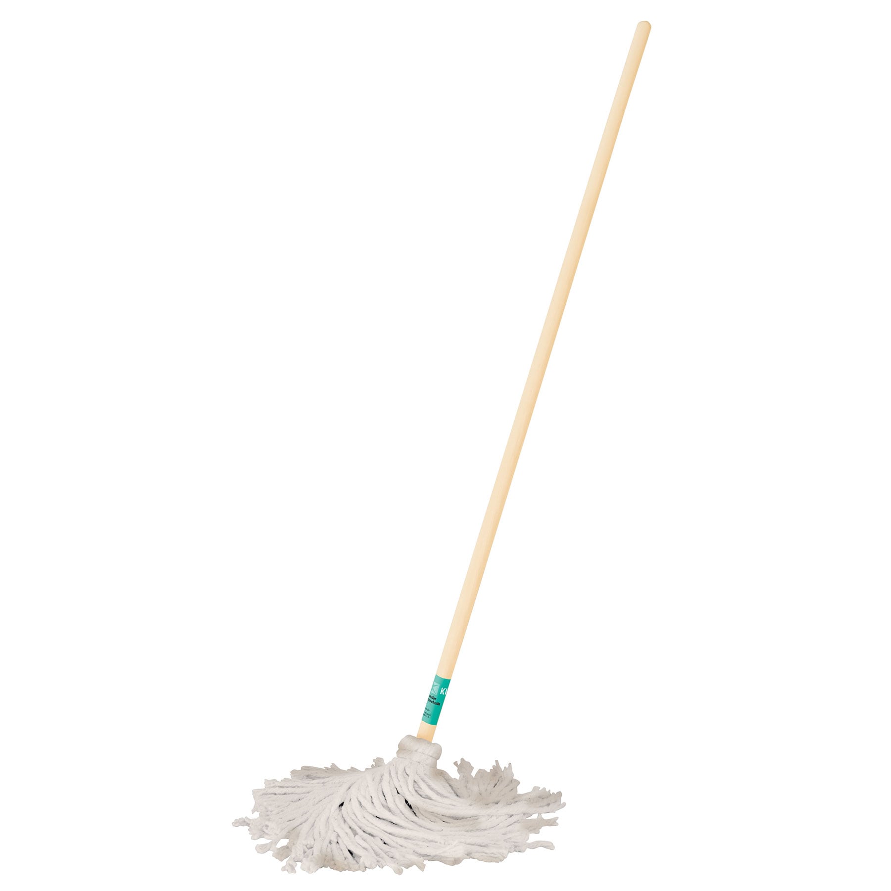Trapeador tipo mechudo, 350 g con bastón de 120 cm, Klintek