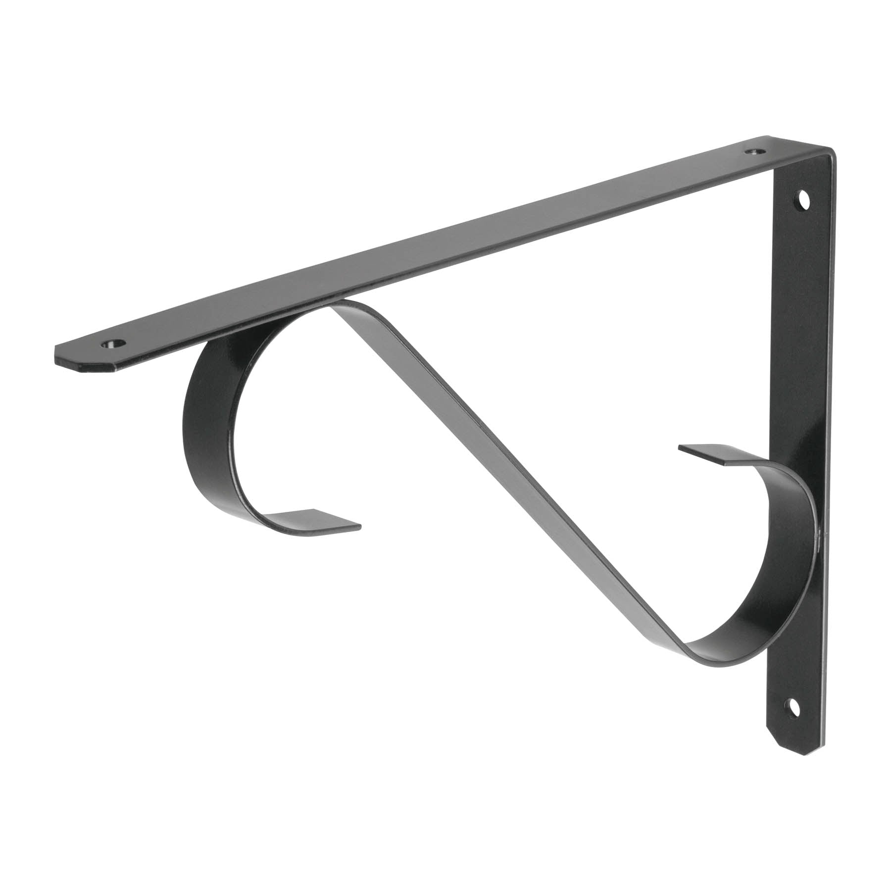 Ménsula reforzada negra diseño colonial 11 x 8", Fiero