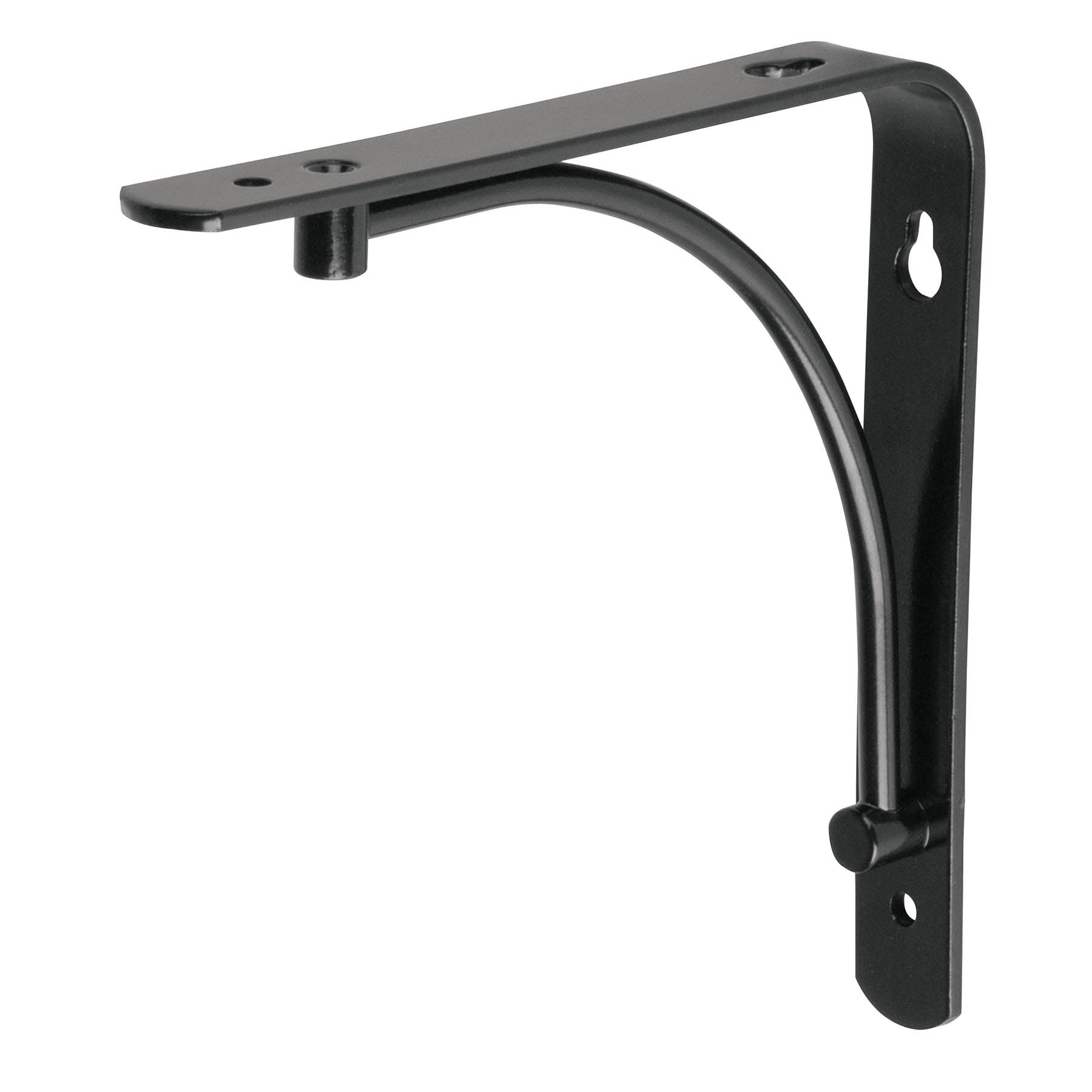 Ménsula reforzada negra 6 x 6" diseño alambrón, Fiero