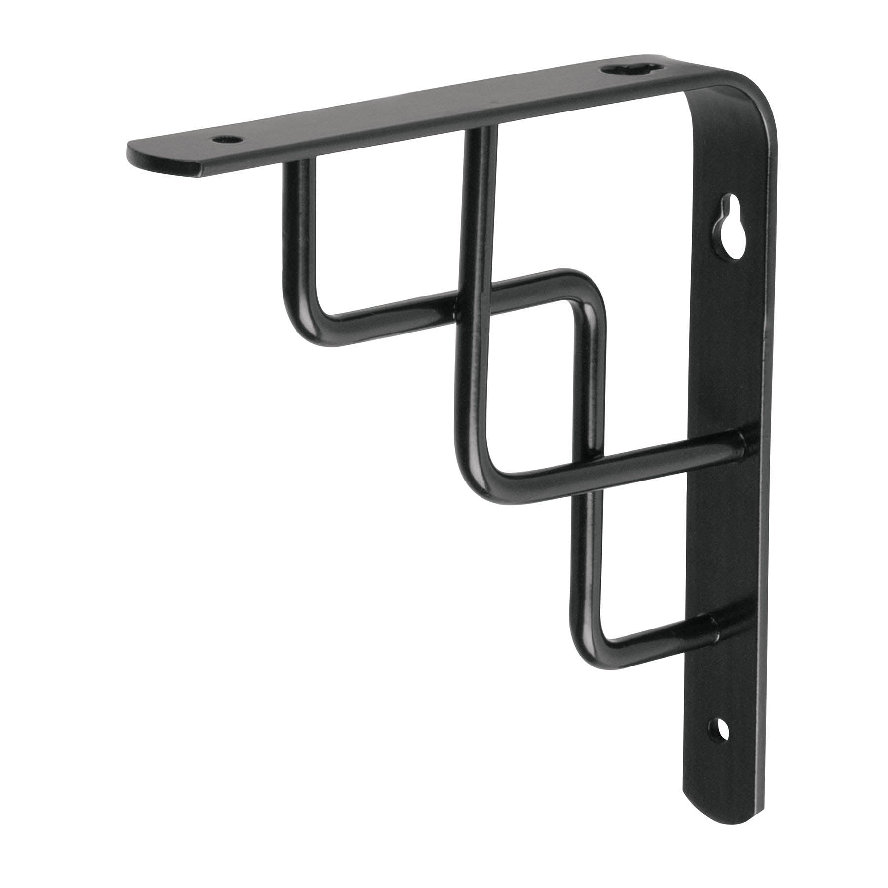 Ménsula reforzada negra 6 x 6" diseño escalera, Fiero
