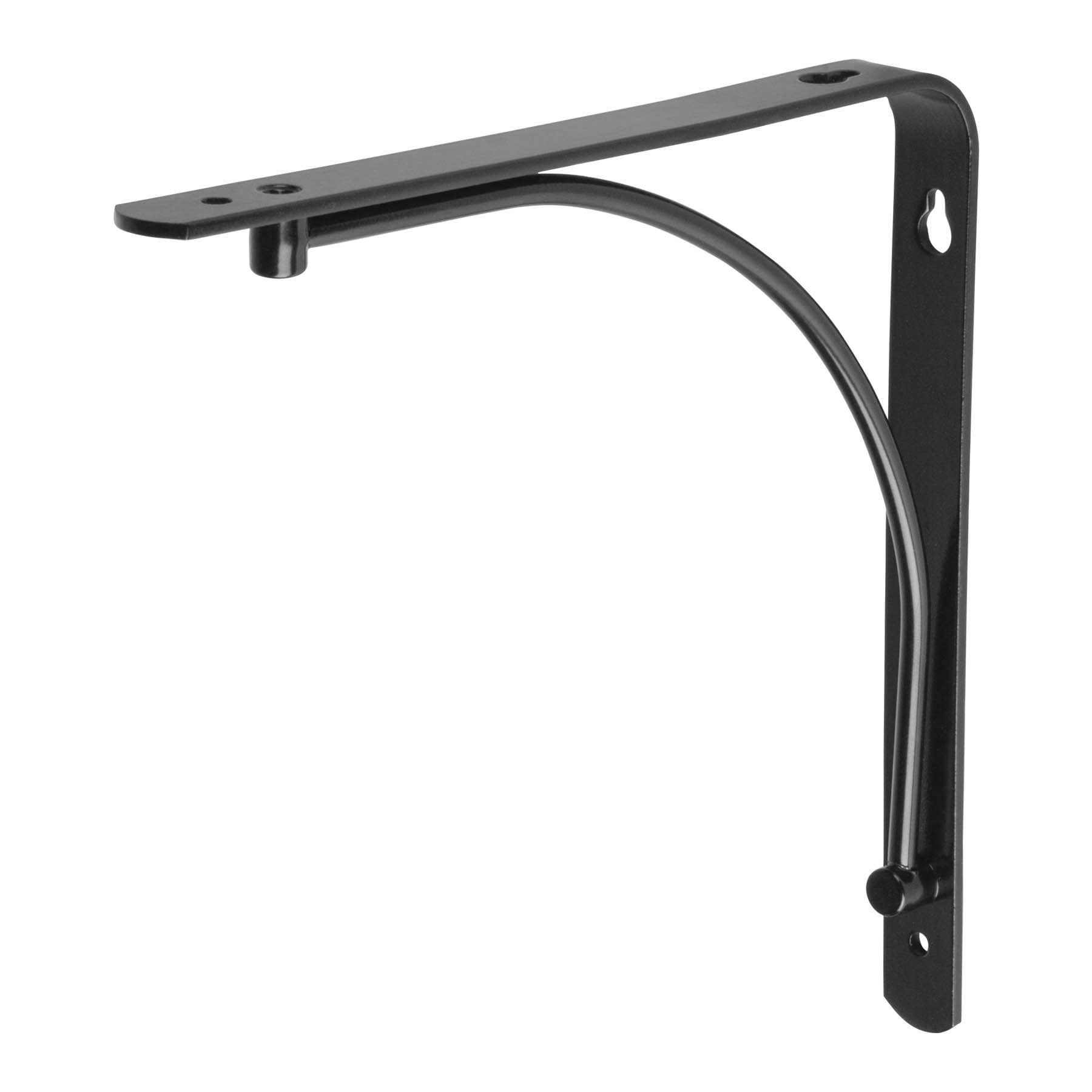 Ménsula reforzada negra 8 x 8" diseño alambrón, Fiero