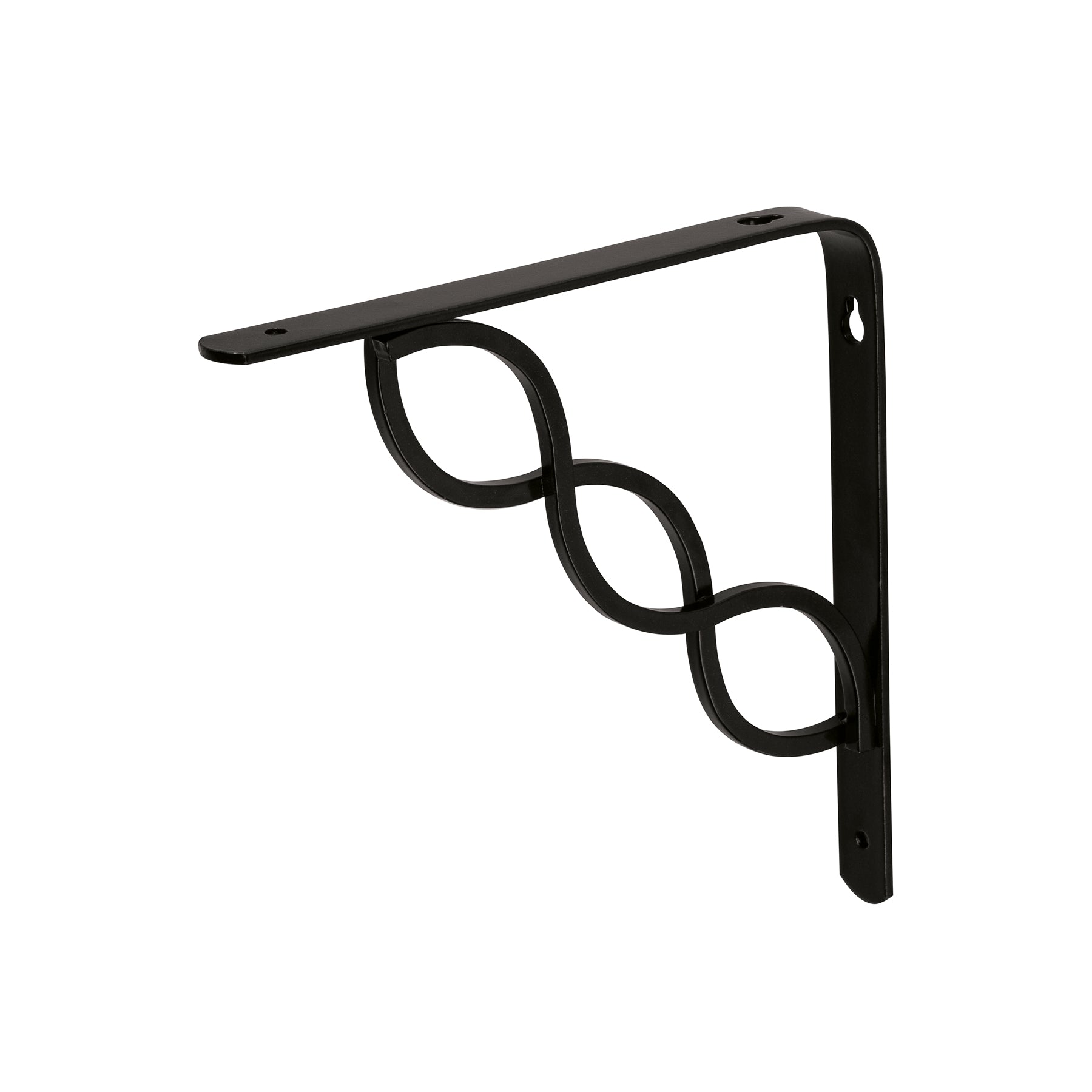 Ménsula reforzada negra 8 x 8" diseño trenza, Fiero