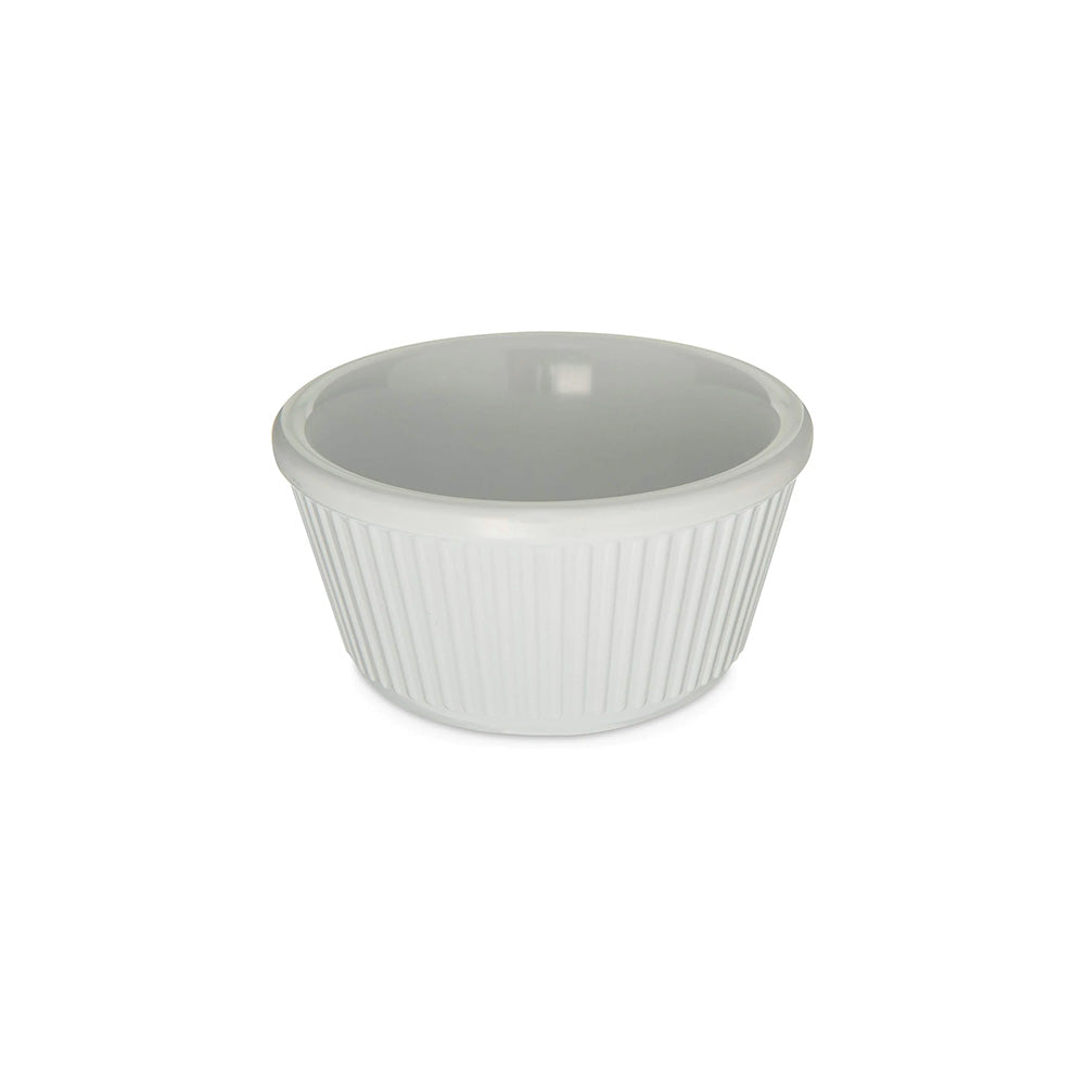 Ramequin 2 Oz. Rayado Melamina Blanca Travessa