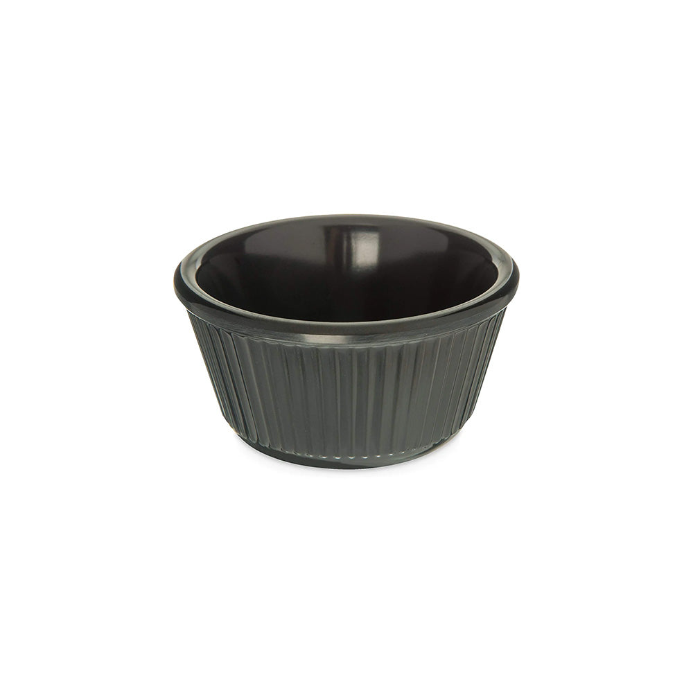 Ramequin 2 Oz. Rayado Melamina Negro Travessa