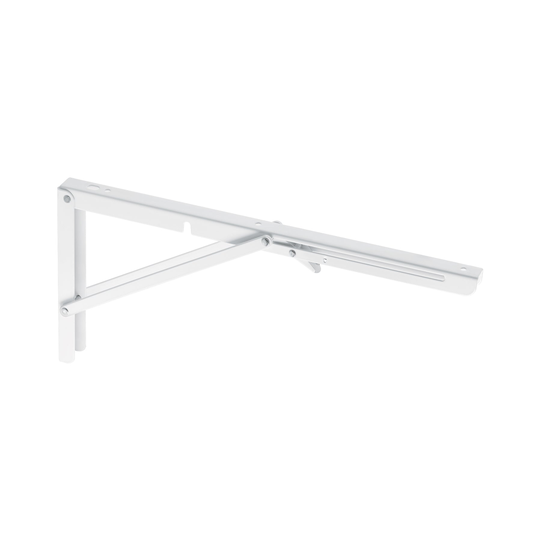 Ménsula plegable de acero blanca 8" x 16", Fiero
