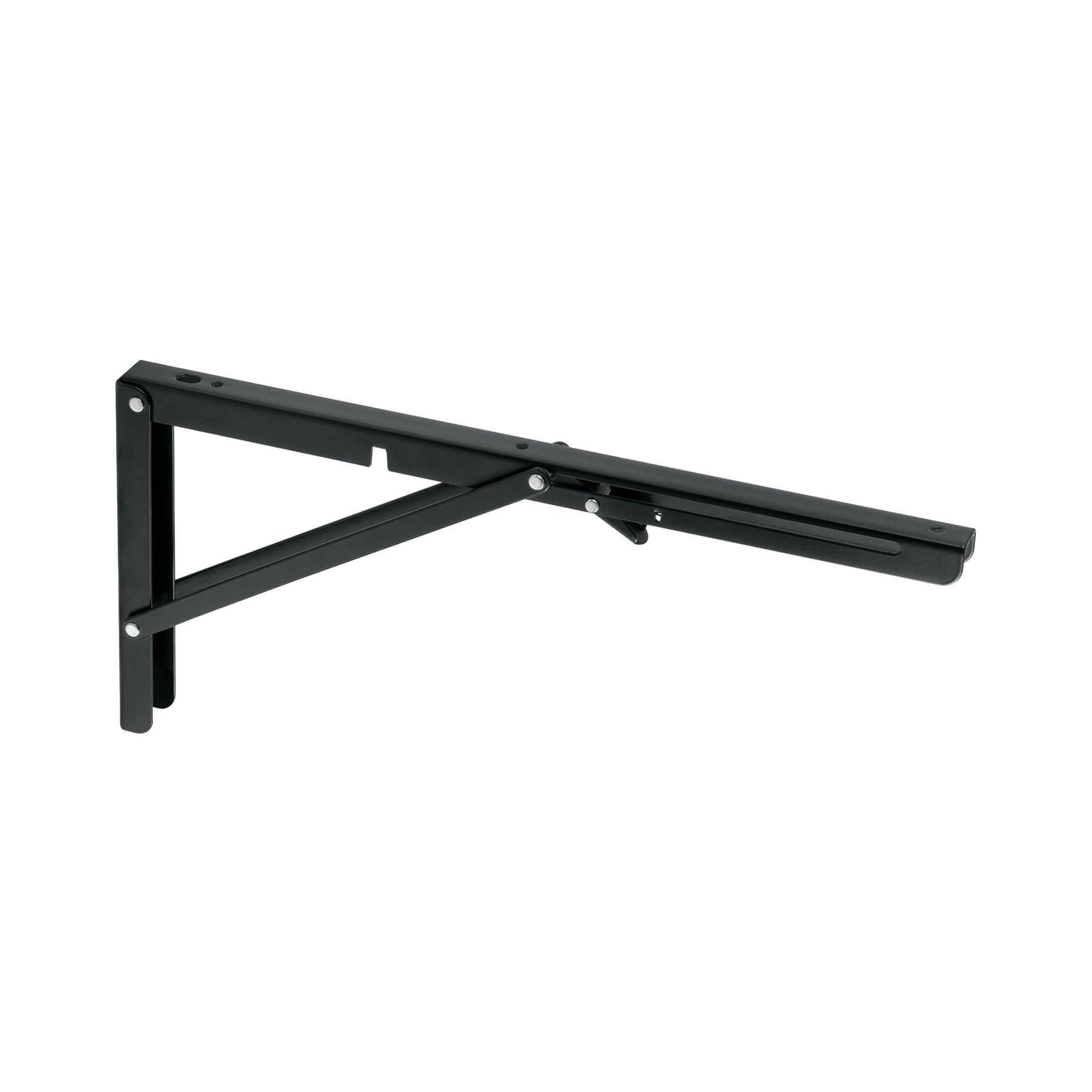 Ménsula plegable de acero negra 8" x 16", Fiero