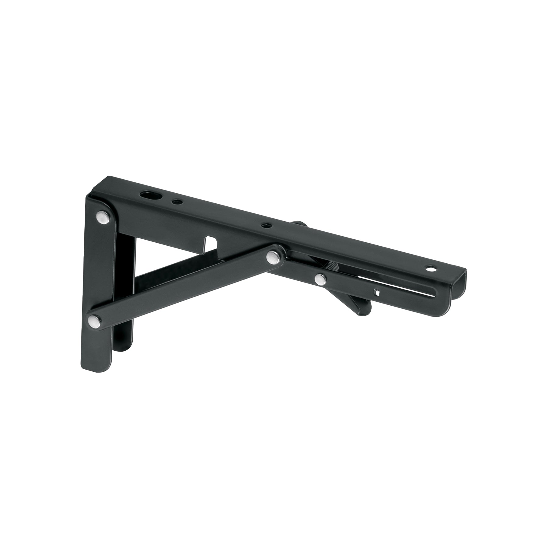 Ménsula plegable de acero negra 4" x 8", Fiero