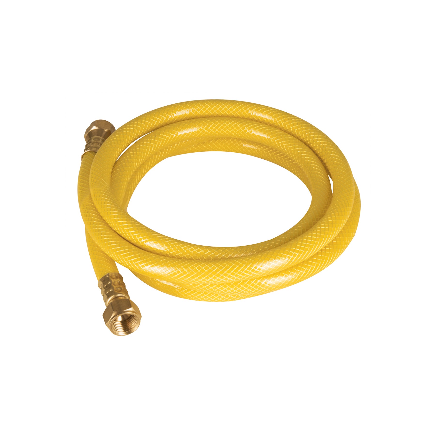 Manguera para gas, PVC amarilla, 3/8"x2 m, con conexión, Foset