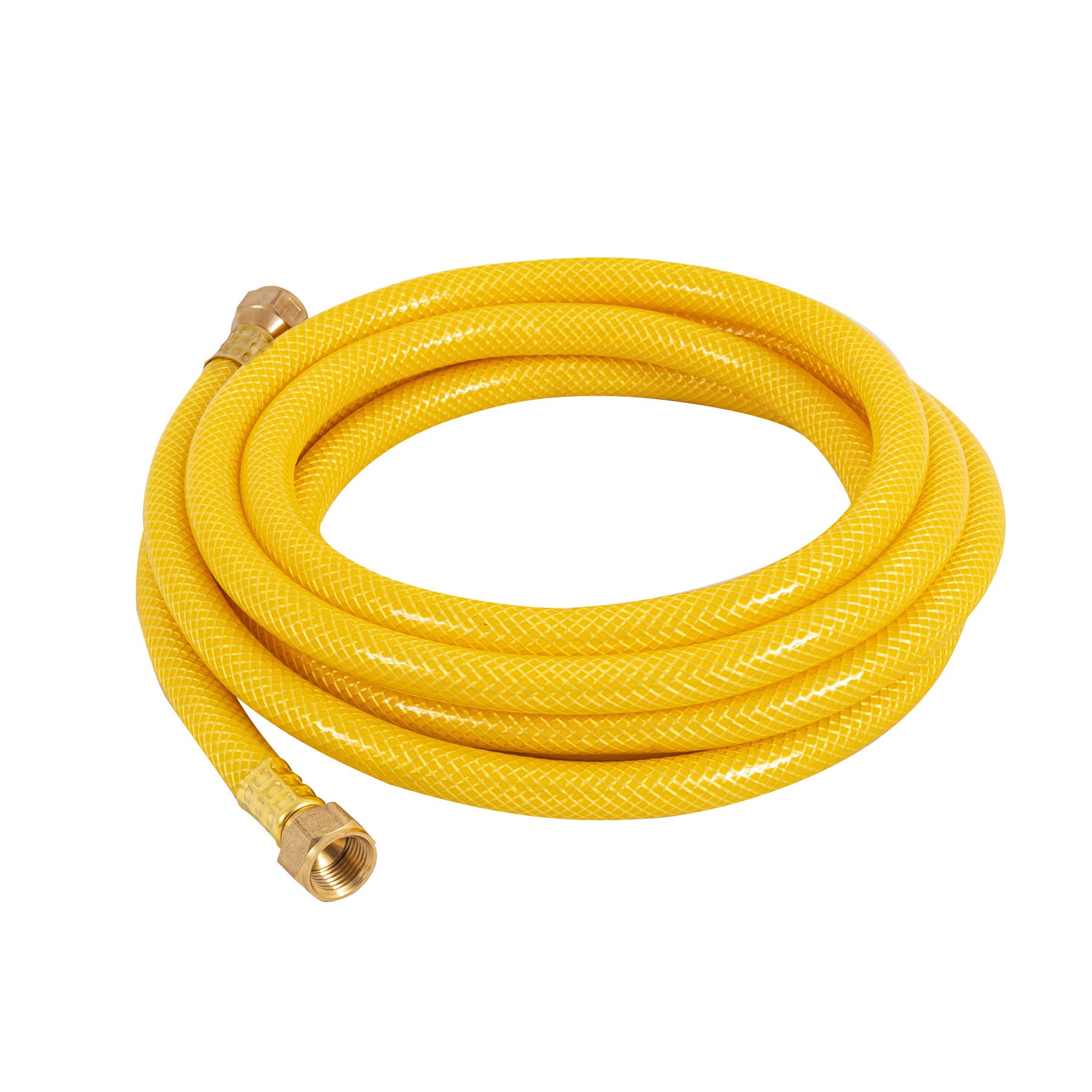 Manguera para gas, PVC amarilla, 3/8"x3 m, con conexión, Foset