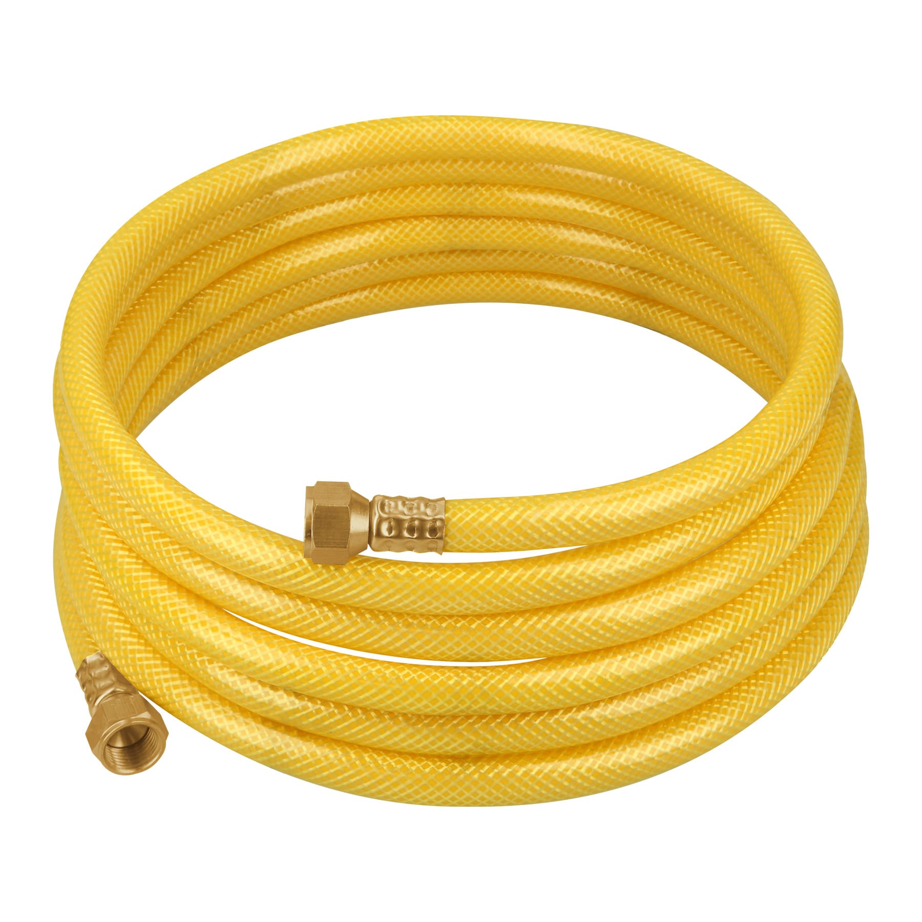 Manguera para gas, PVC amarilla, 3/8"x4 m, con conexión, Foset