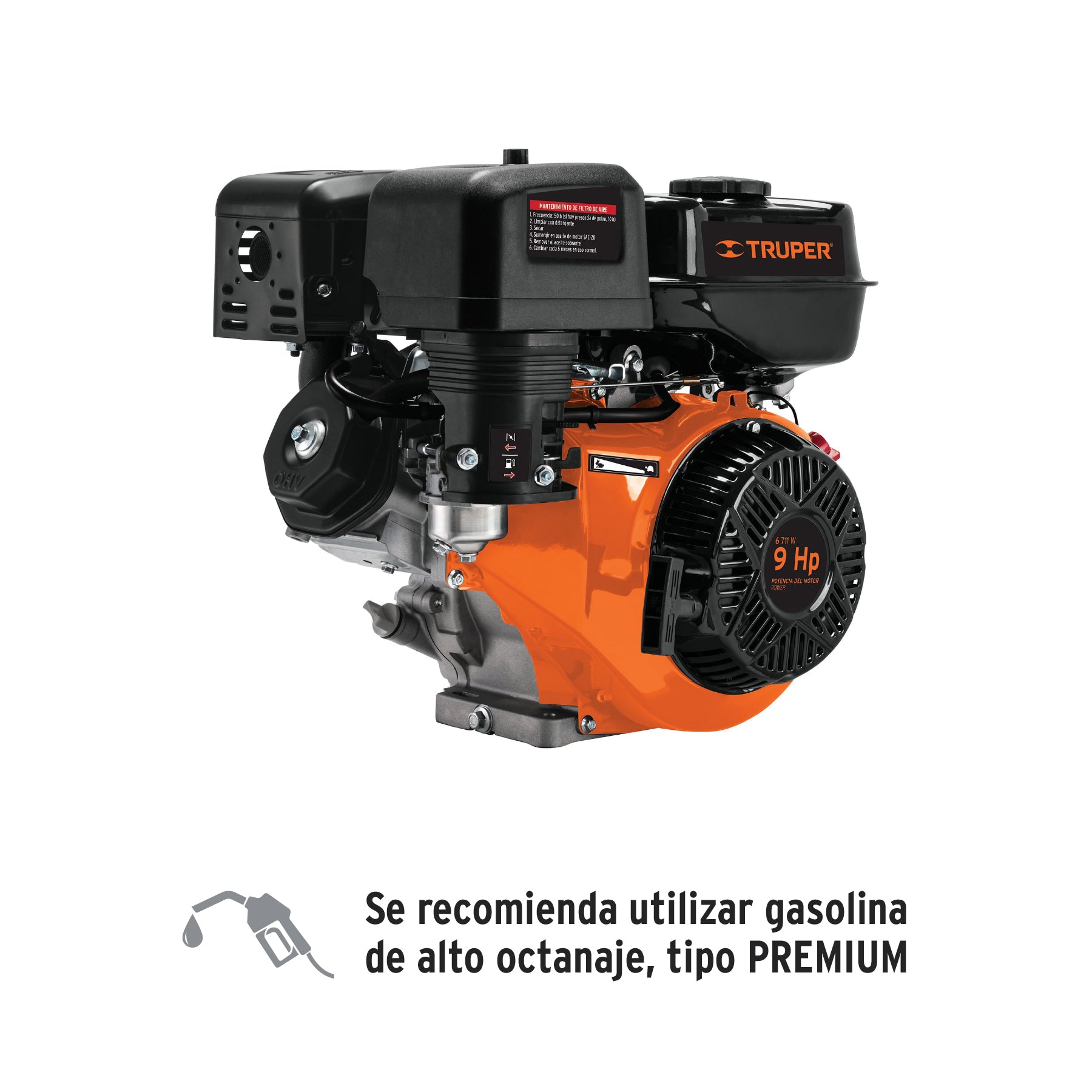 Motor a gasolina 9 HP, Truper