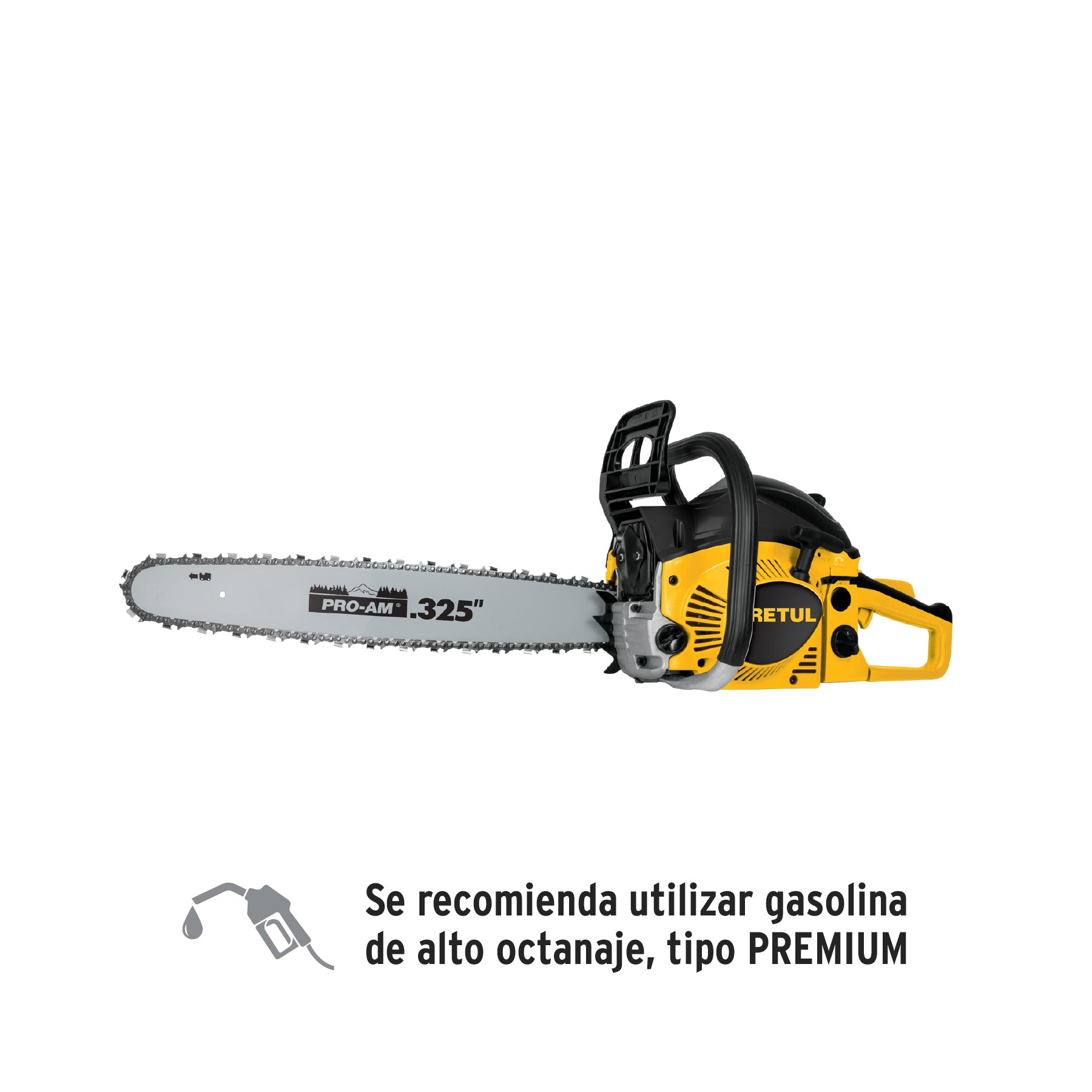 Motosierra 45 cc a gasolina con barra de 20", Pretul
