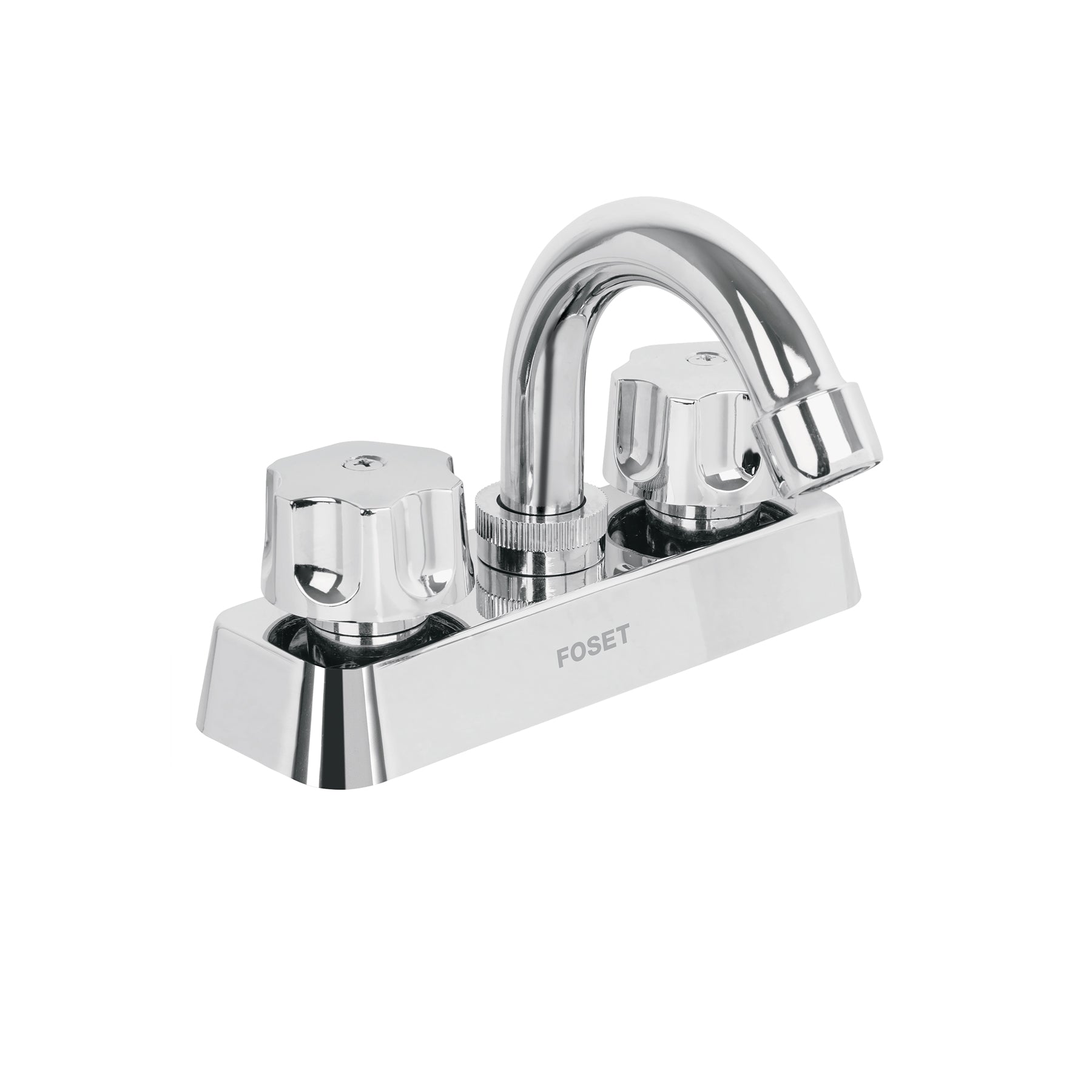 Mezcladora 4" lavabo, ABS, cuello curvo, hexagonal, BASIC, Foset, MP-050, 49282