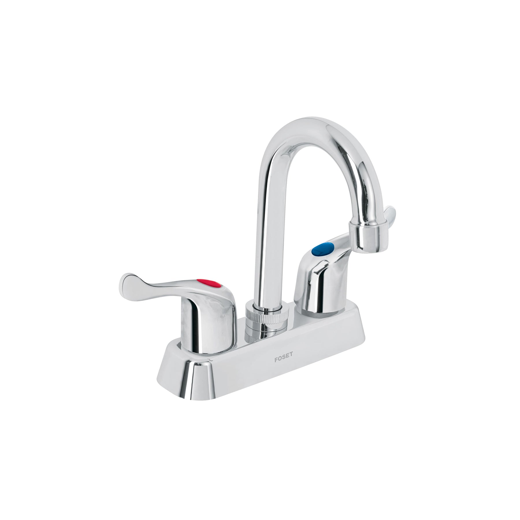 Mezcladora 4" lavabo, ABS, cuello bar, palanca, BASIC