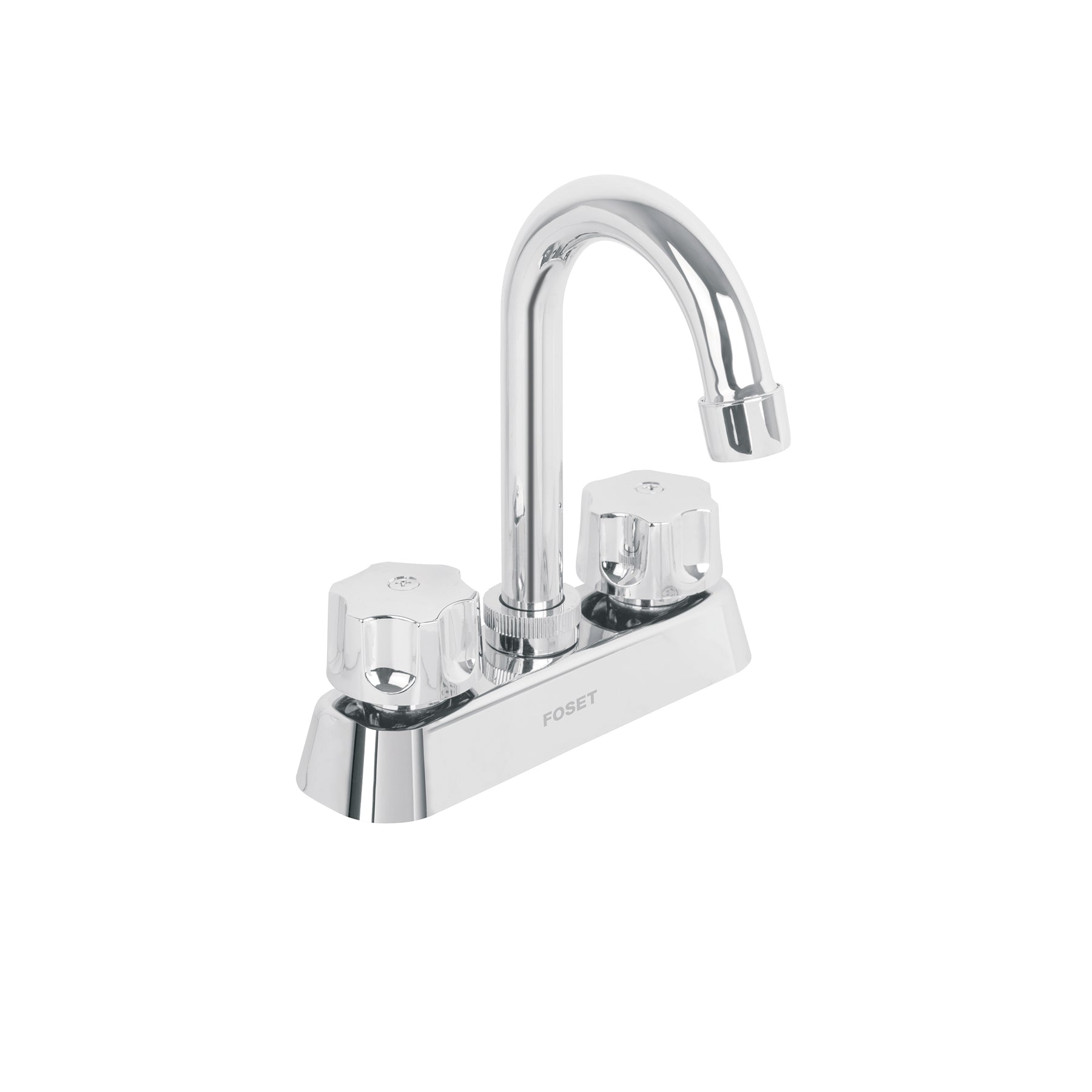 Mezcladora 4" lavabo, ABS, cuello bar, hexagonal, BASIC, Foset, MP-060, 49288