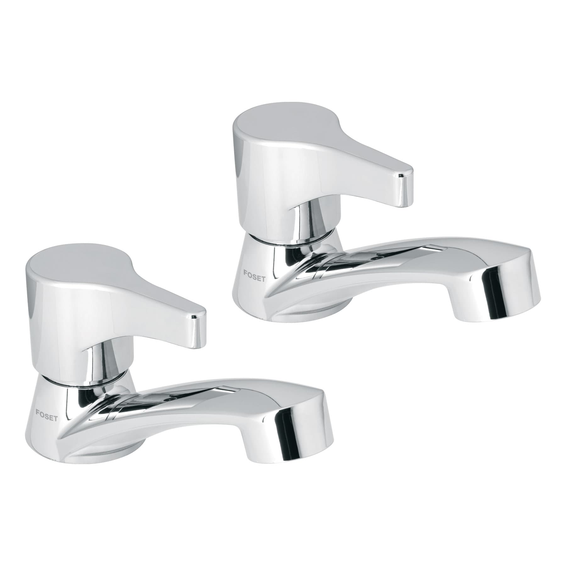 Juego llaves individuales lavabo, ABS, palanca, BASIC, Foset, MP-243, 48382
