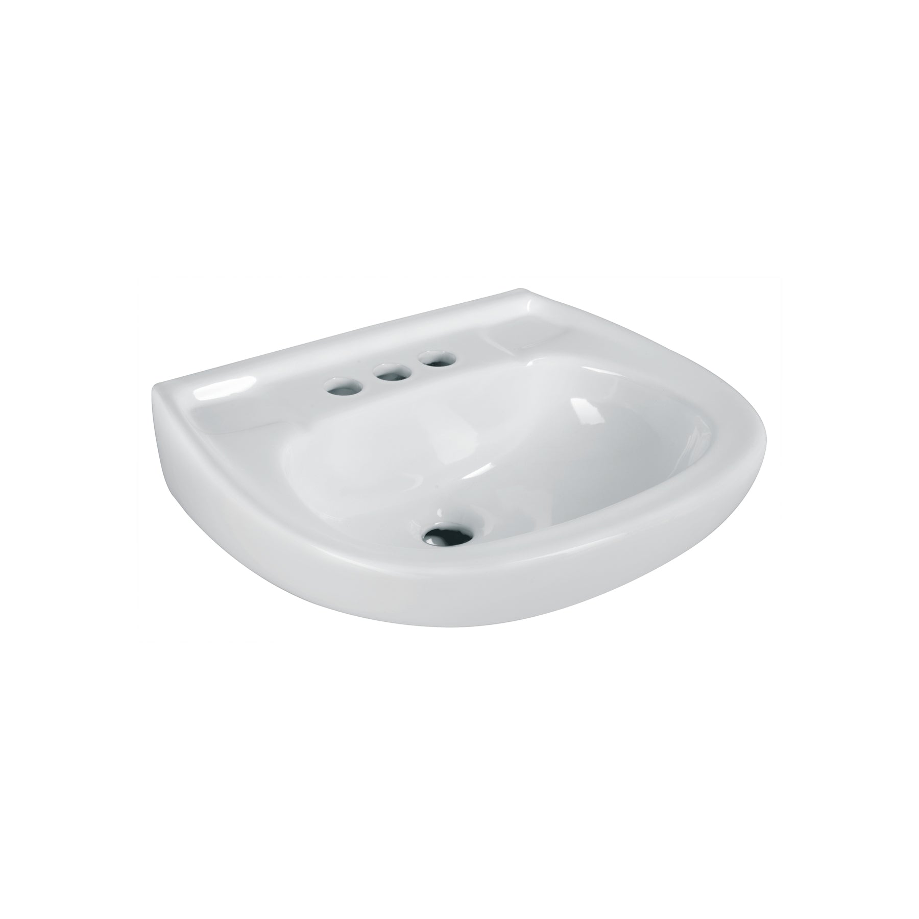 Lavabo de porcelana con rebosadero, blanco, Foset, MUBA-10B, 44002