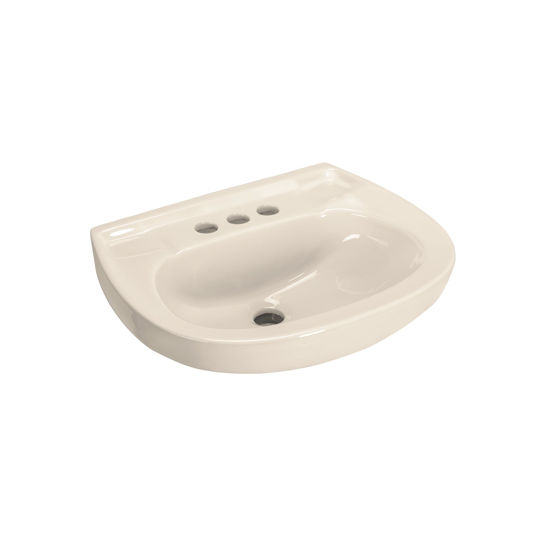 Lavabo de porcelana con rebosadero, marfil, Foset, MUBA-10M, 49356