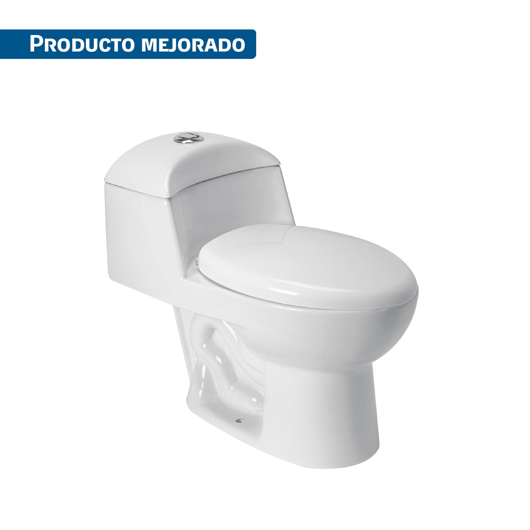 Sanitario one piece alargado de porcelana, blanco, Foset, MUBA-45OB, 49135