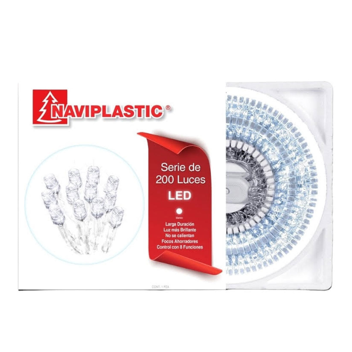 Serie de Luces 200 Leds Blancos Cable Transparente (711010880001)