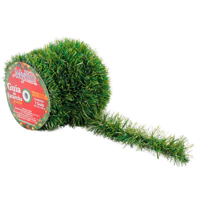 Guia escarcha pino 9cm x 30m verde