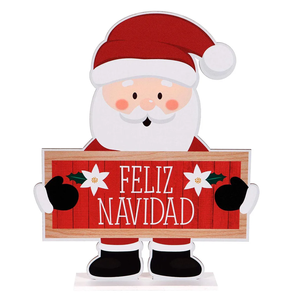 Letrero personaje santa