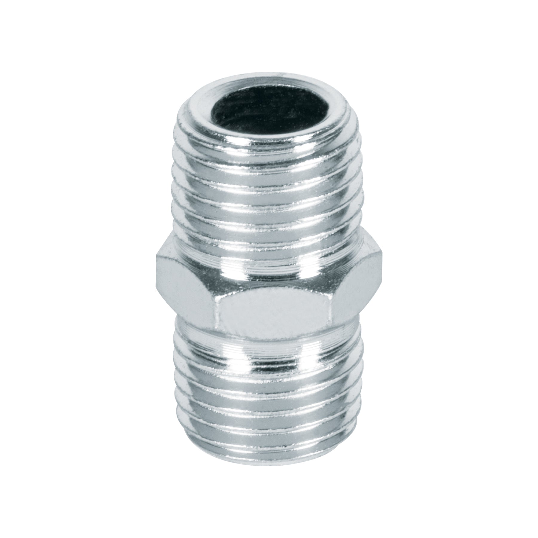 Niple de acero, macho-macho, cuerda 1/4" NPT, Pretul