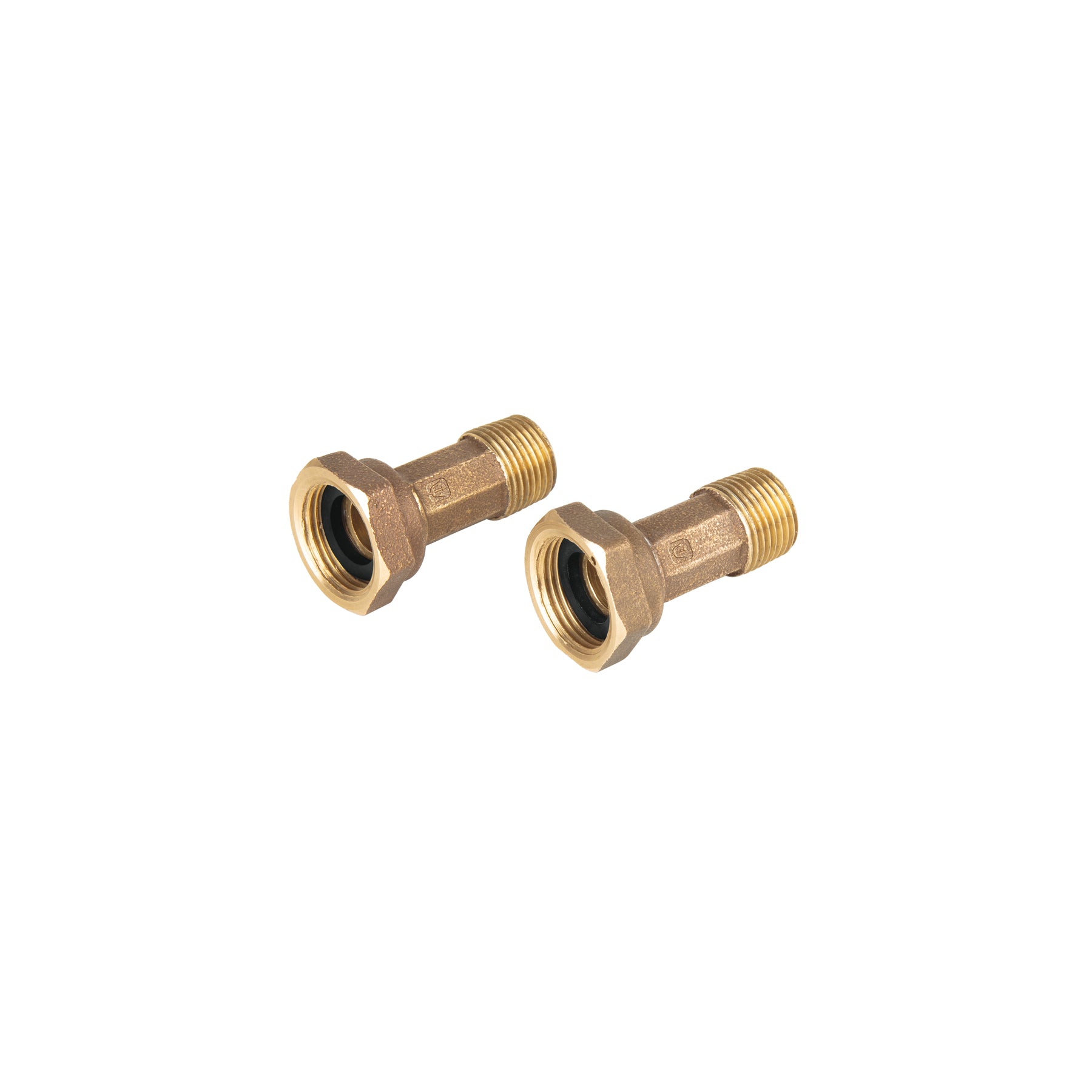 Juego de 2 niples para medidor de agua, 1/2 x 3/4", Foset, NM-1/2, 48159