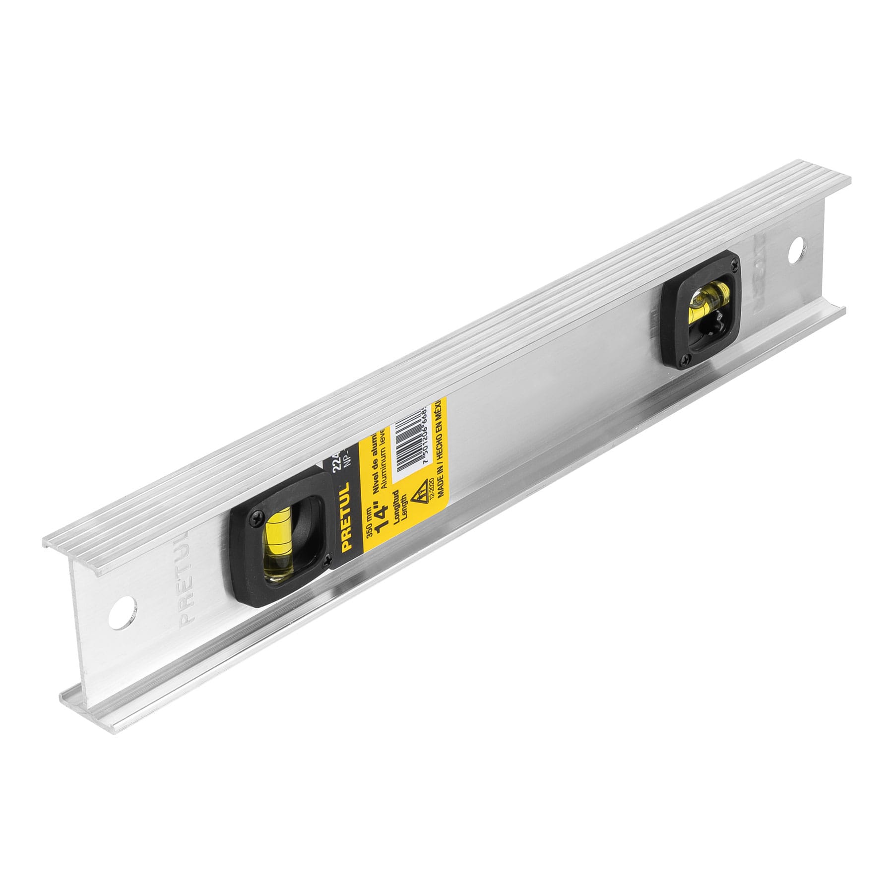 Nivel de 14" con cuerpo de aluminio, Pretul