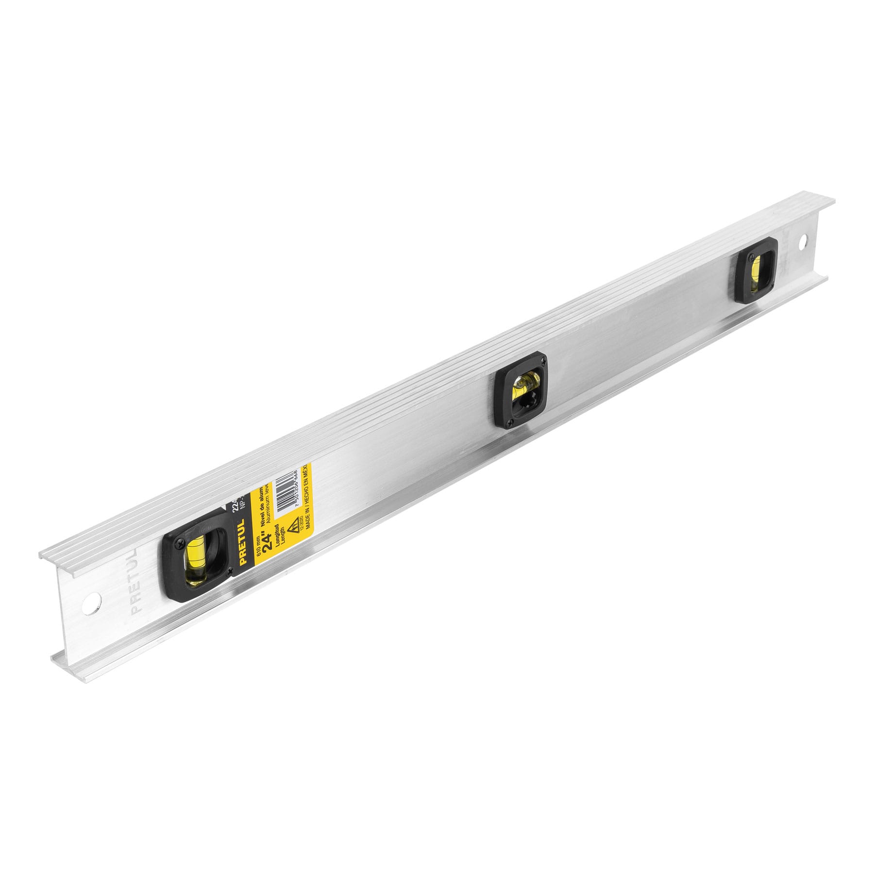 Nivel de 24" con cuerpo de aluminio, Pretul