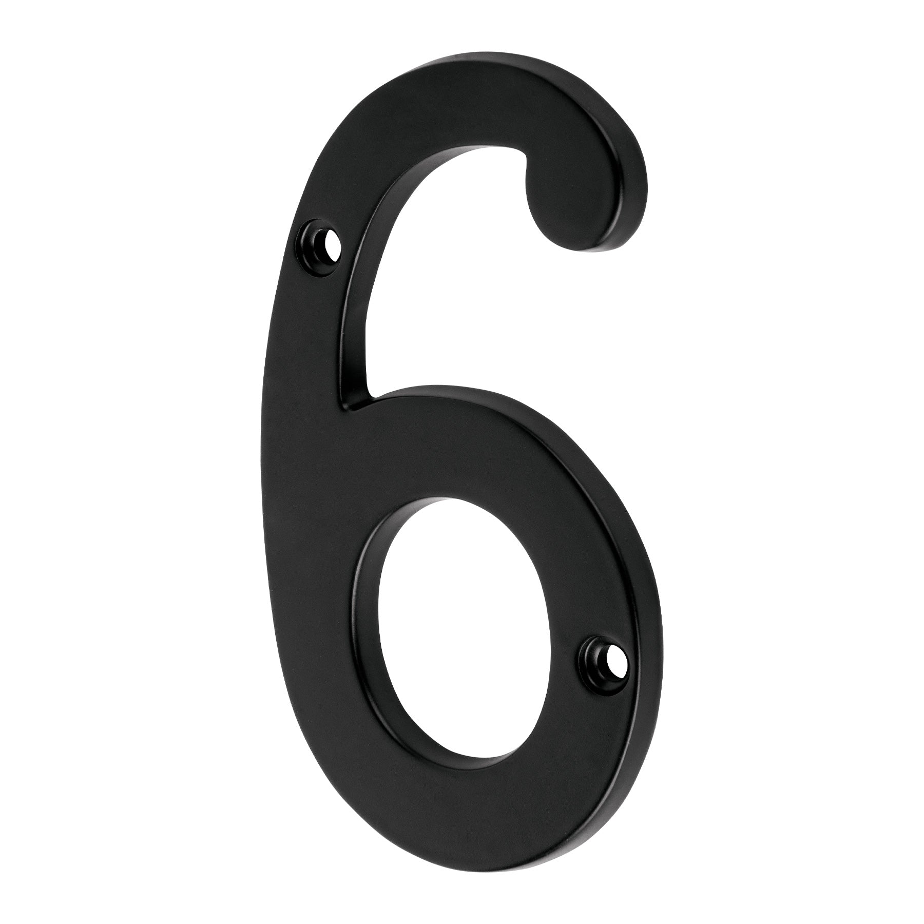 Número 6 de latón sólido 4", negro, Hermex